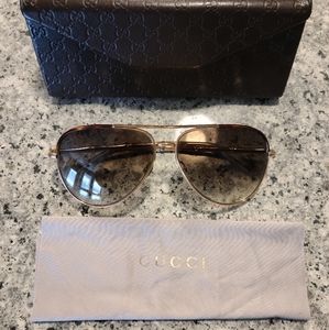 Gucci Gold Bamboo Aviators